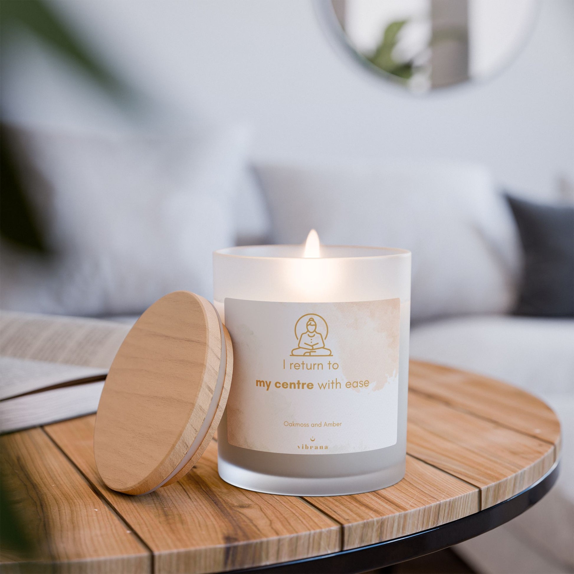 My Center Calming Frosted Glass Candle
