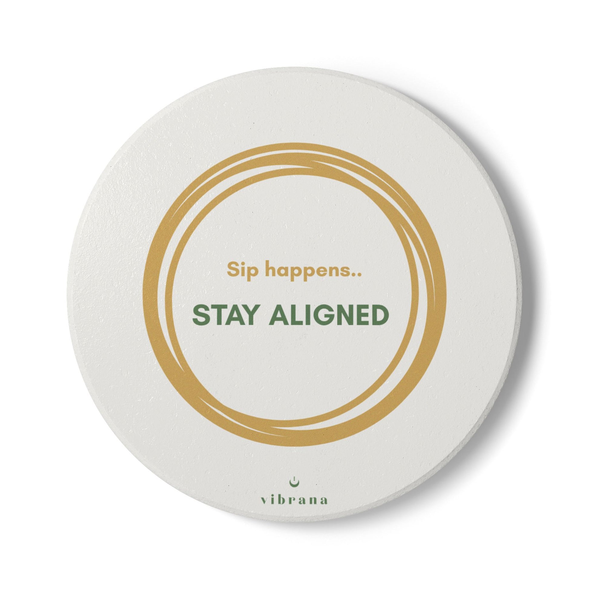 Stay Aligned Ceramic Coaster