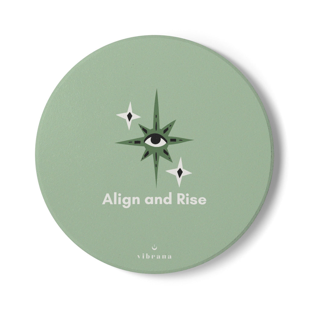 Align and Rise Ceramic Coaster