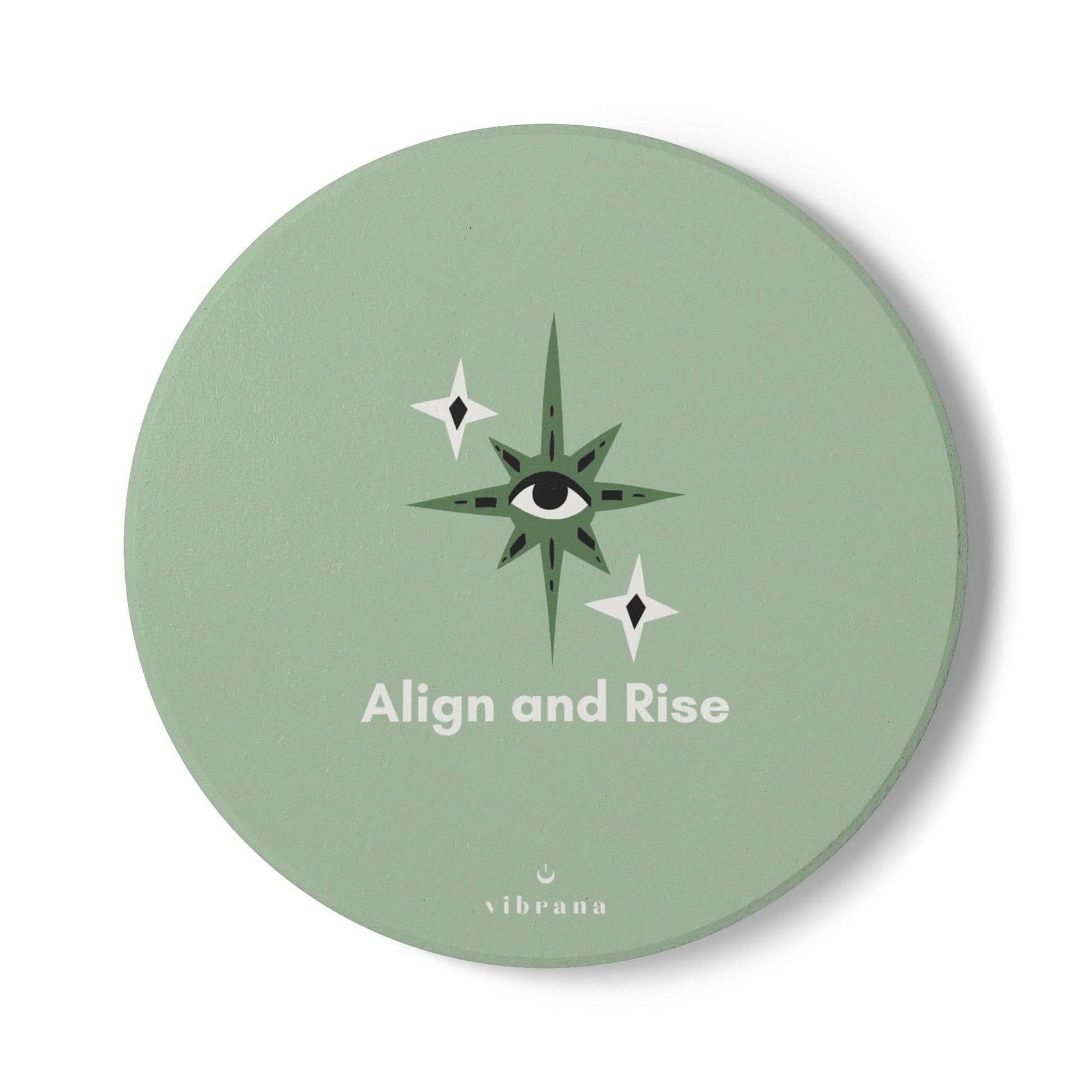 Align and Rise Ceramic Coaster