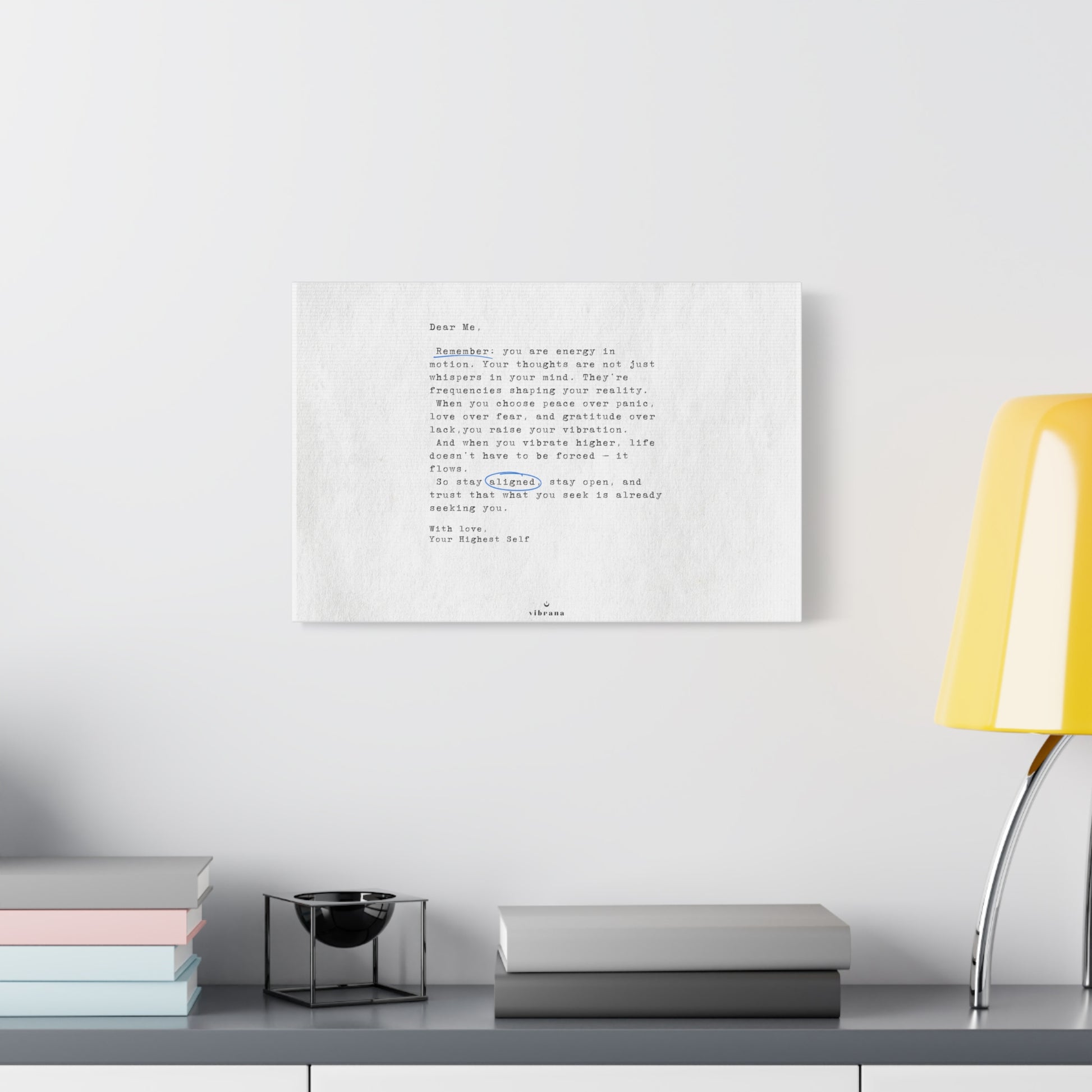 Note to Self Wall Art Canvas
