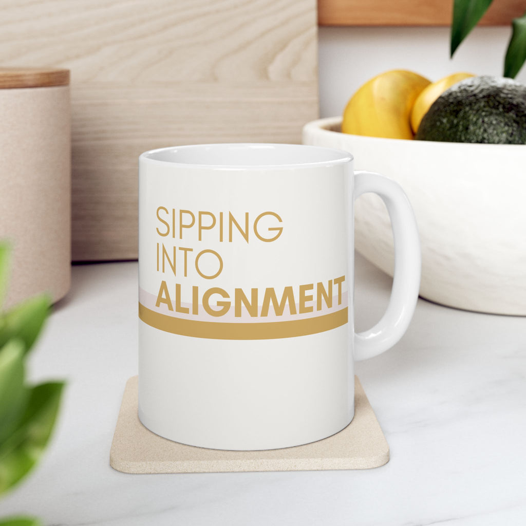 Sipping Into Alignment Ceramic Mug