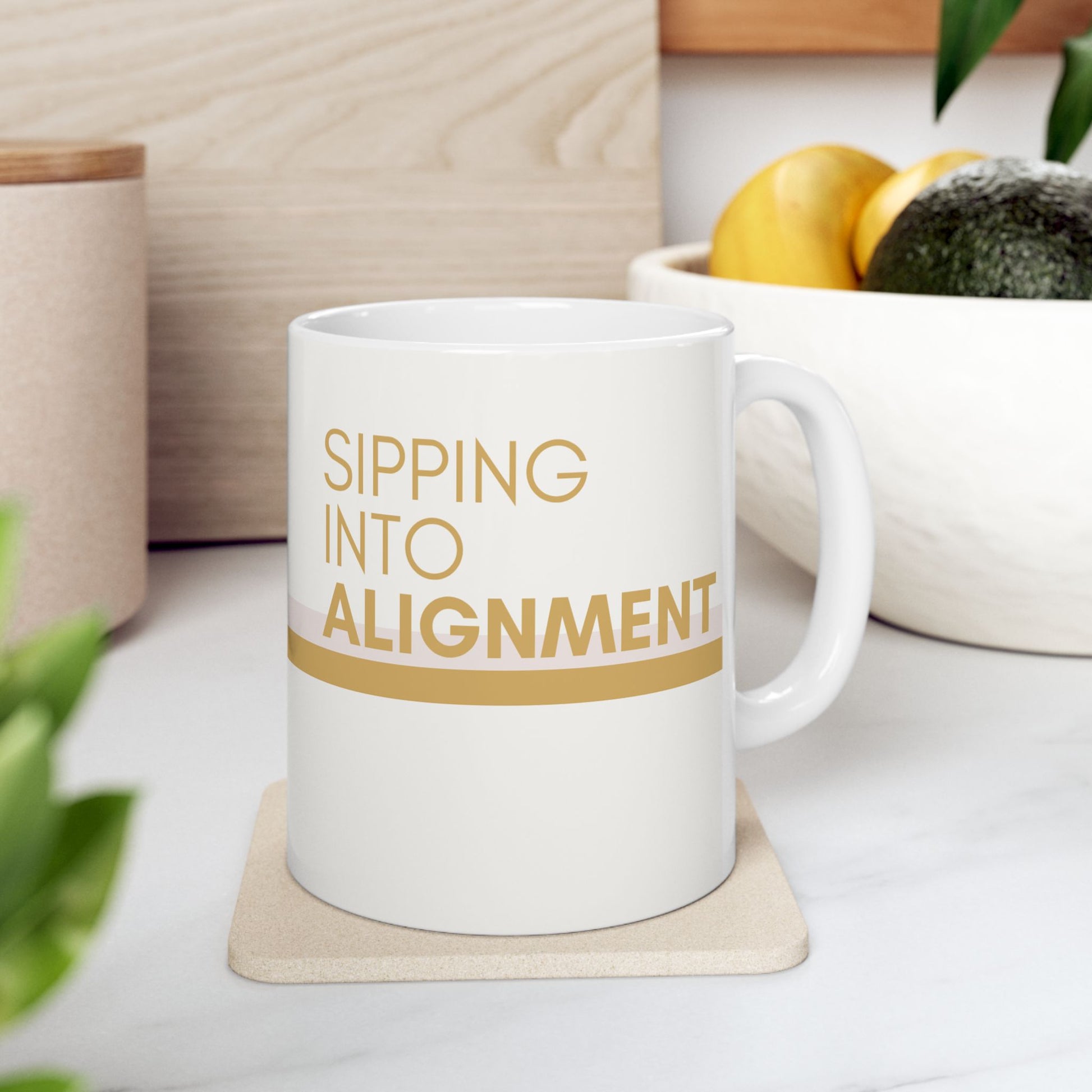 Sipping Into Alignment Ceramic Mug