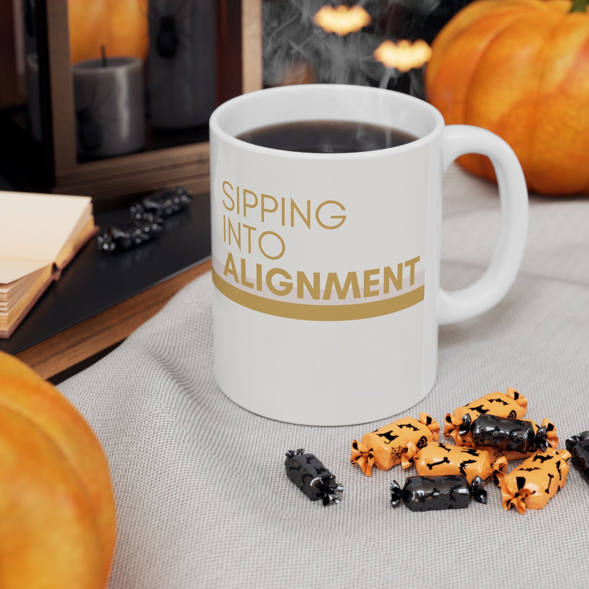 Sipping Into Alignment Ceramic Mug