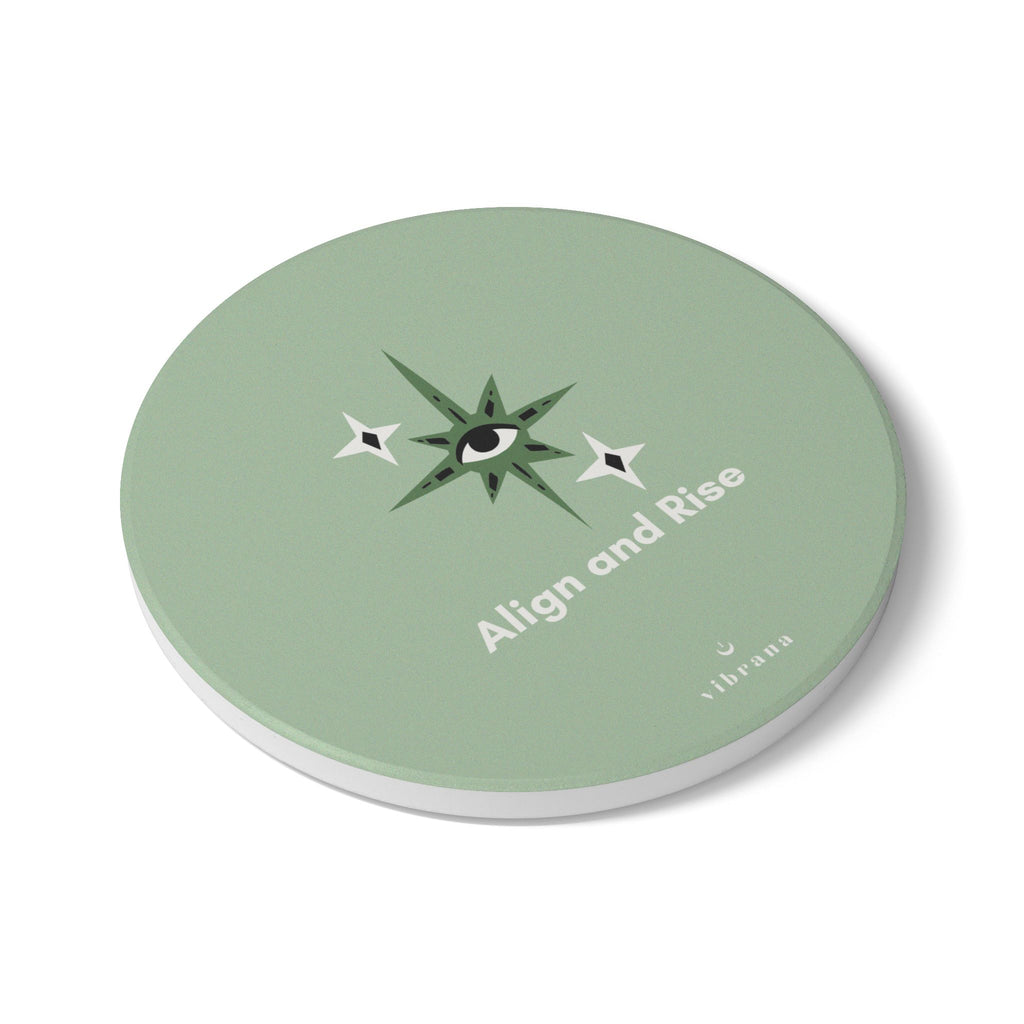 Align and Rise Ceramic Coaster