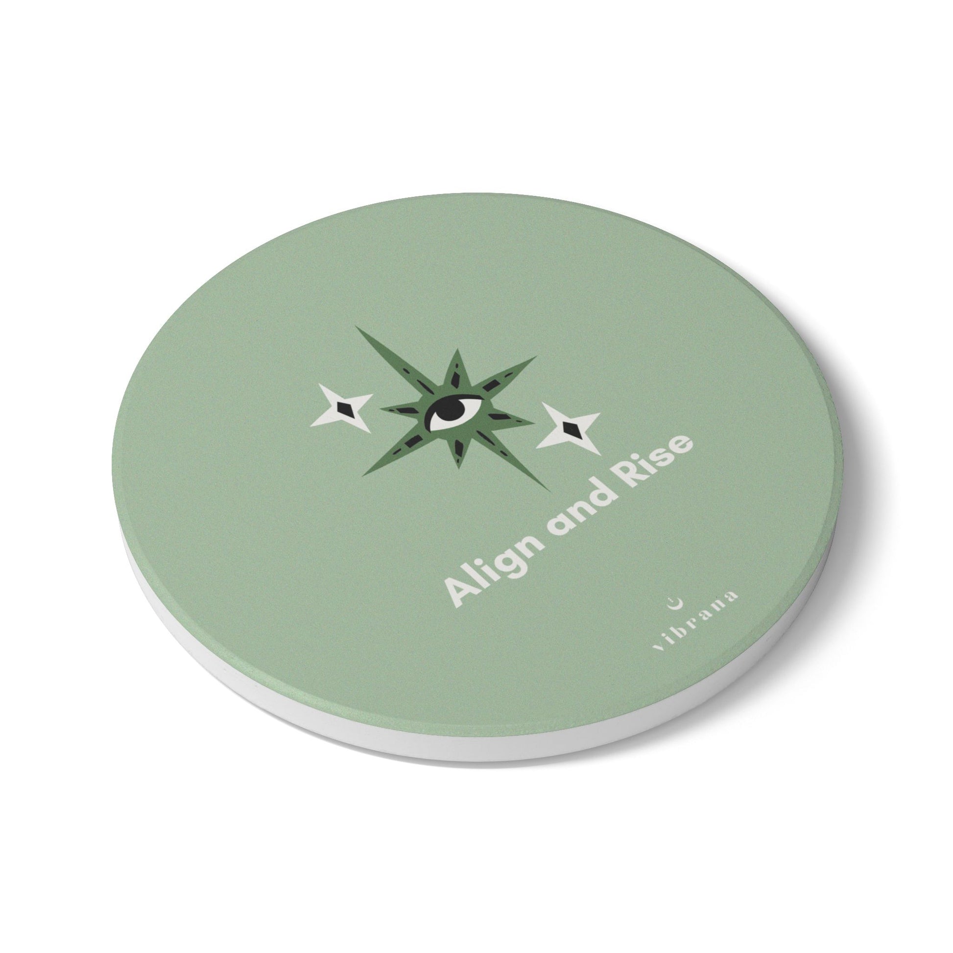 Align and Rise Ceramic Coaster