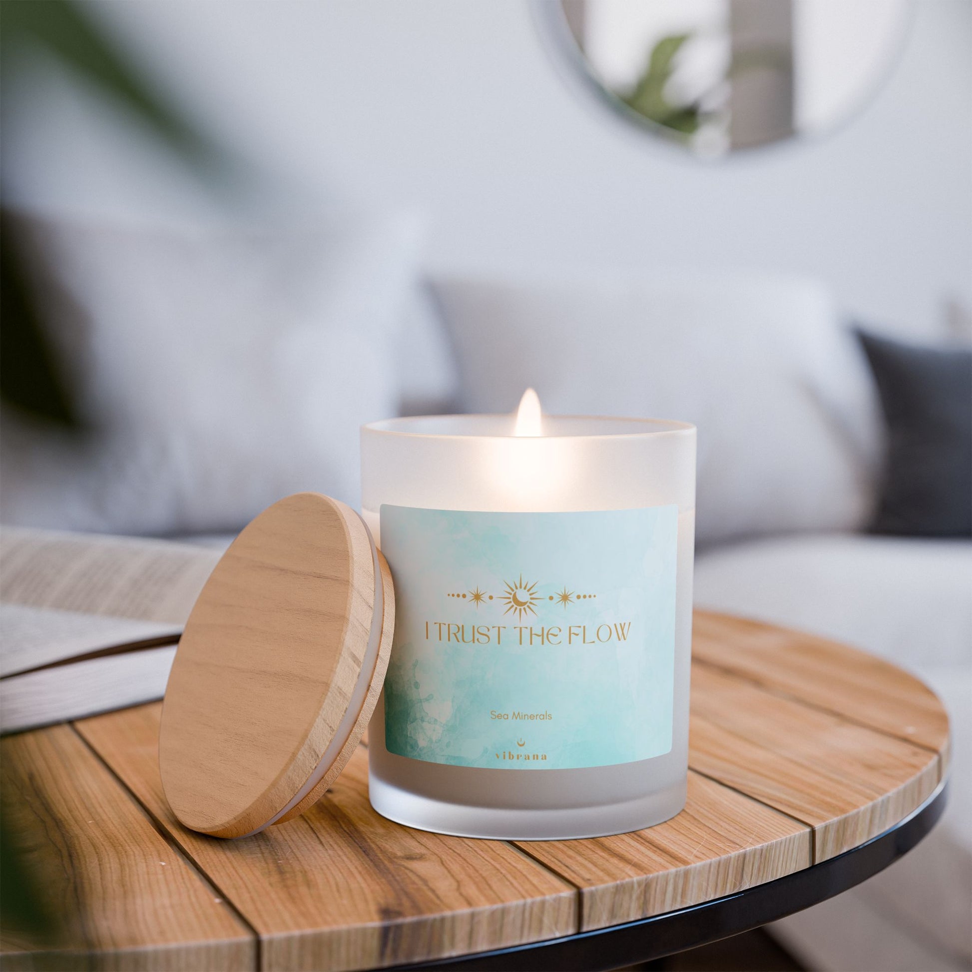 I Trust The Flow Frosted Glass Candle