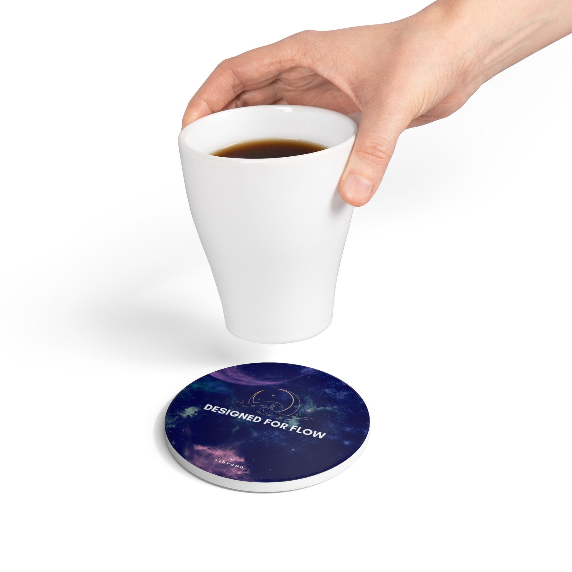 Designed For Flow Ceramic Coaster