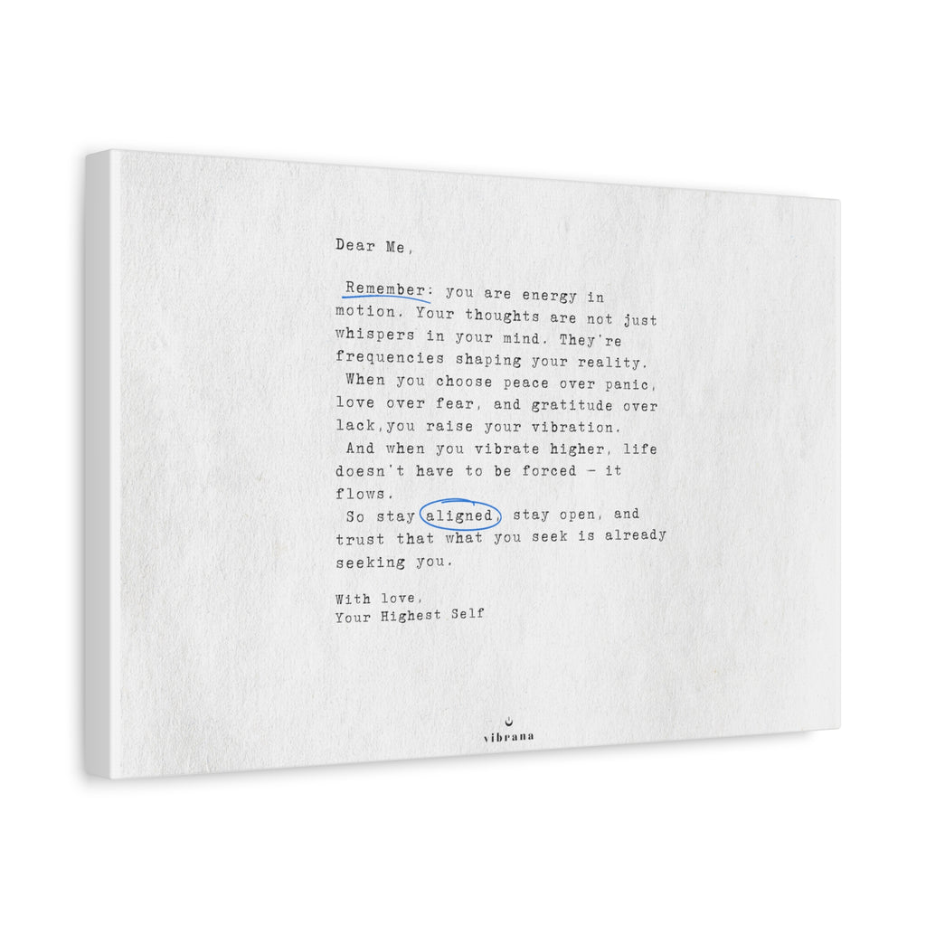 Note to Self Wall Art Canvas