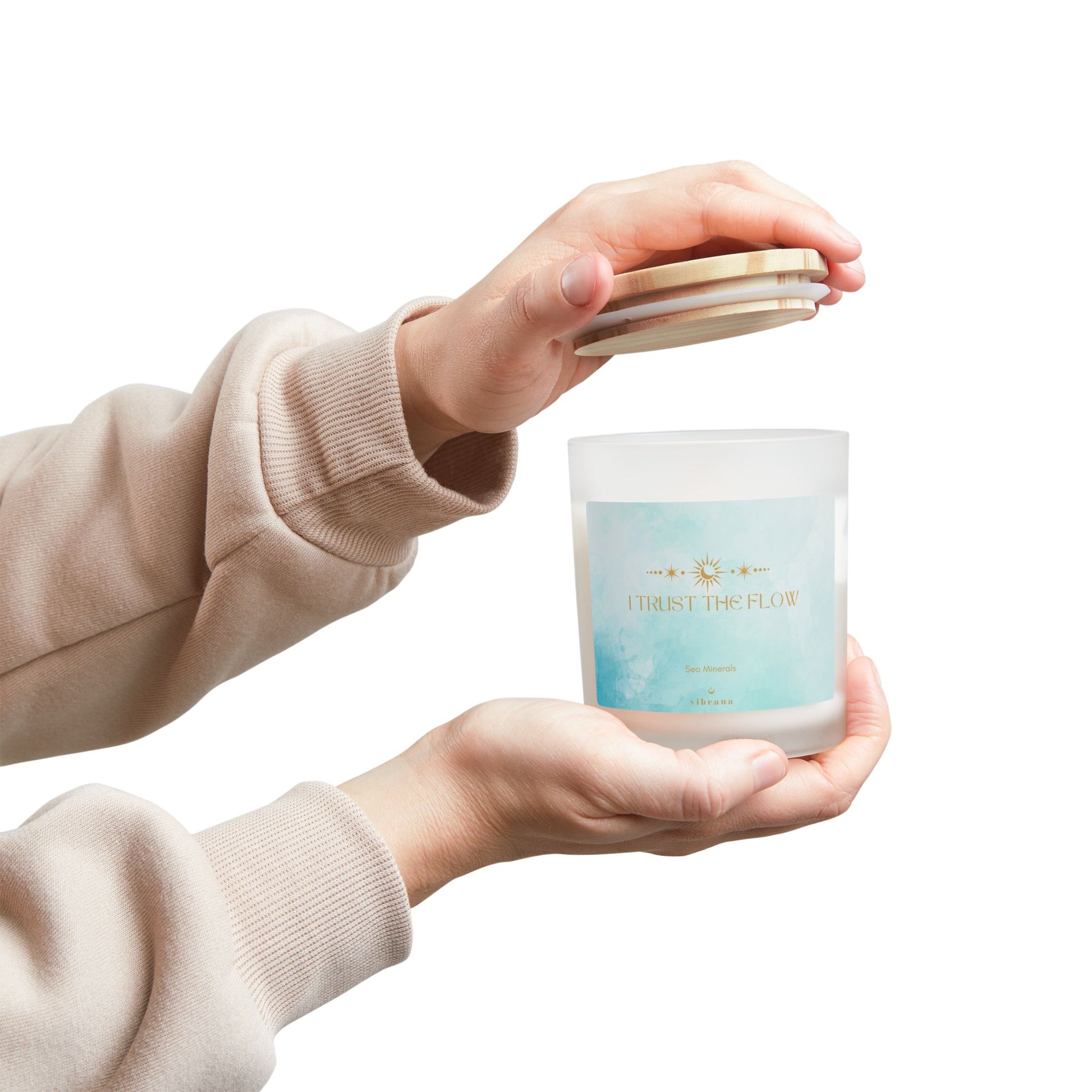 I Trust The Flow Frosted Glass Candle