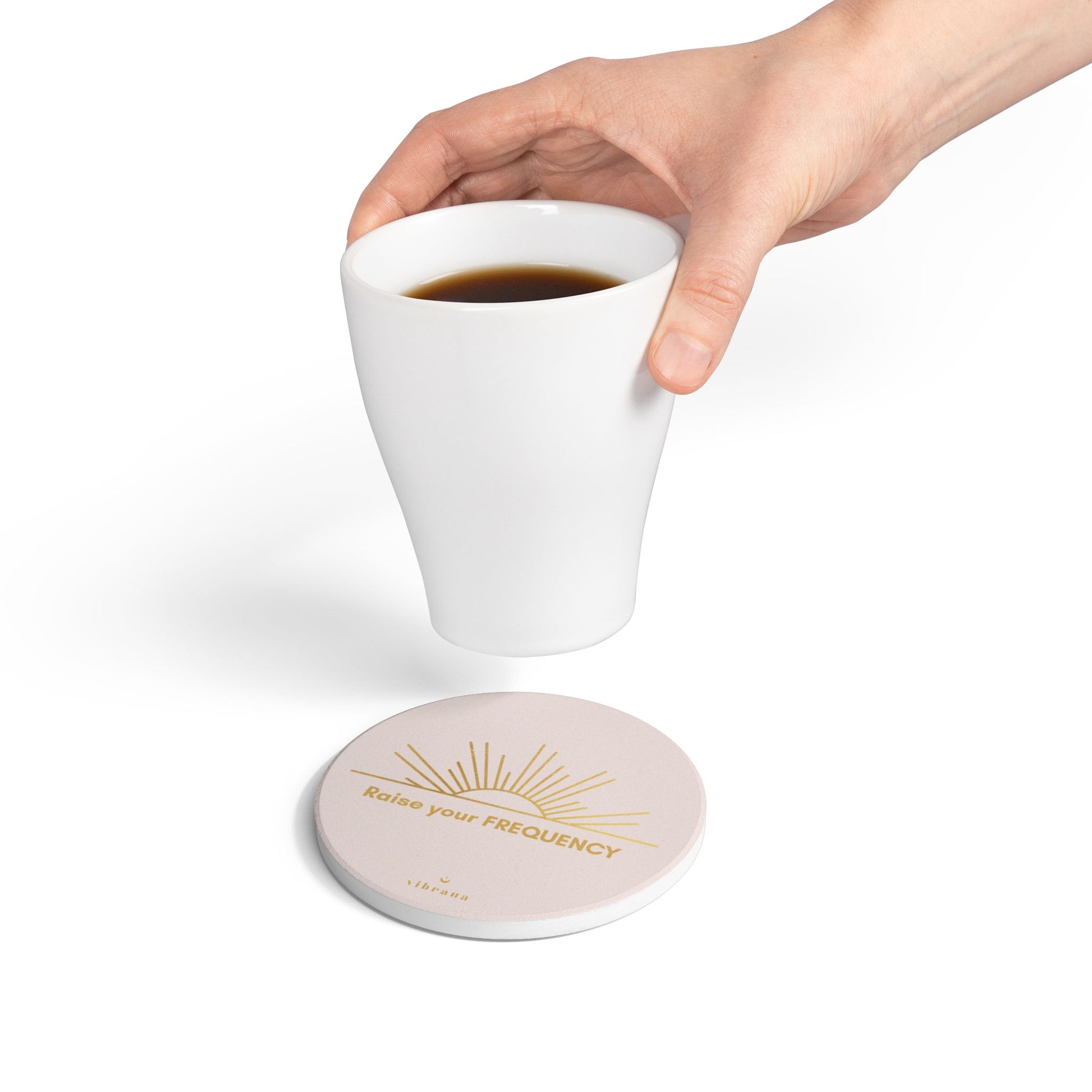 Raise Your Frequency Ceramic Coaster