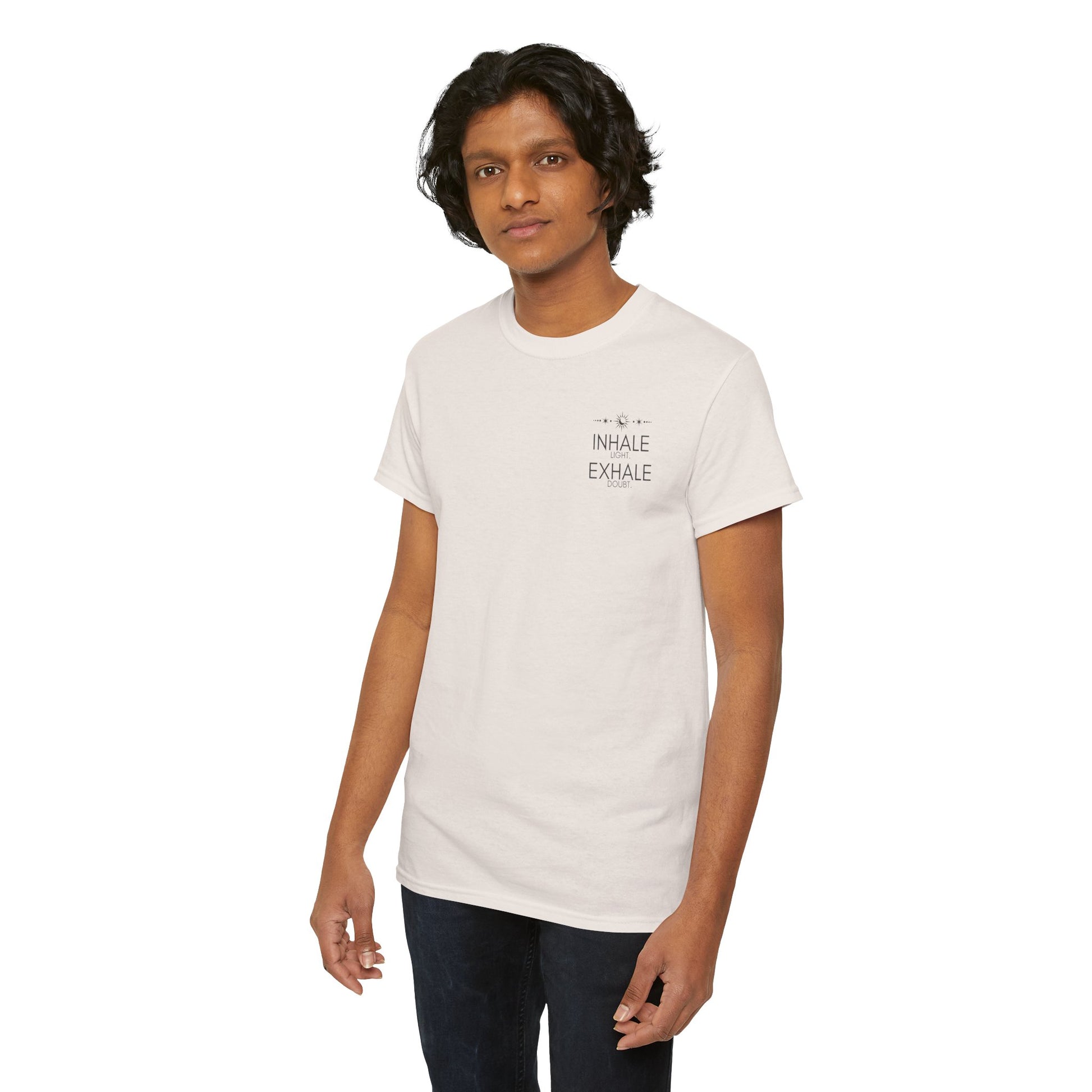 Inhale Light Exhale Doubt Heavy Cotton Tee