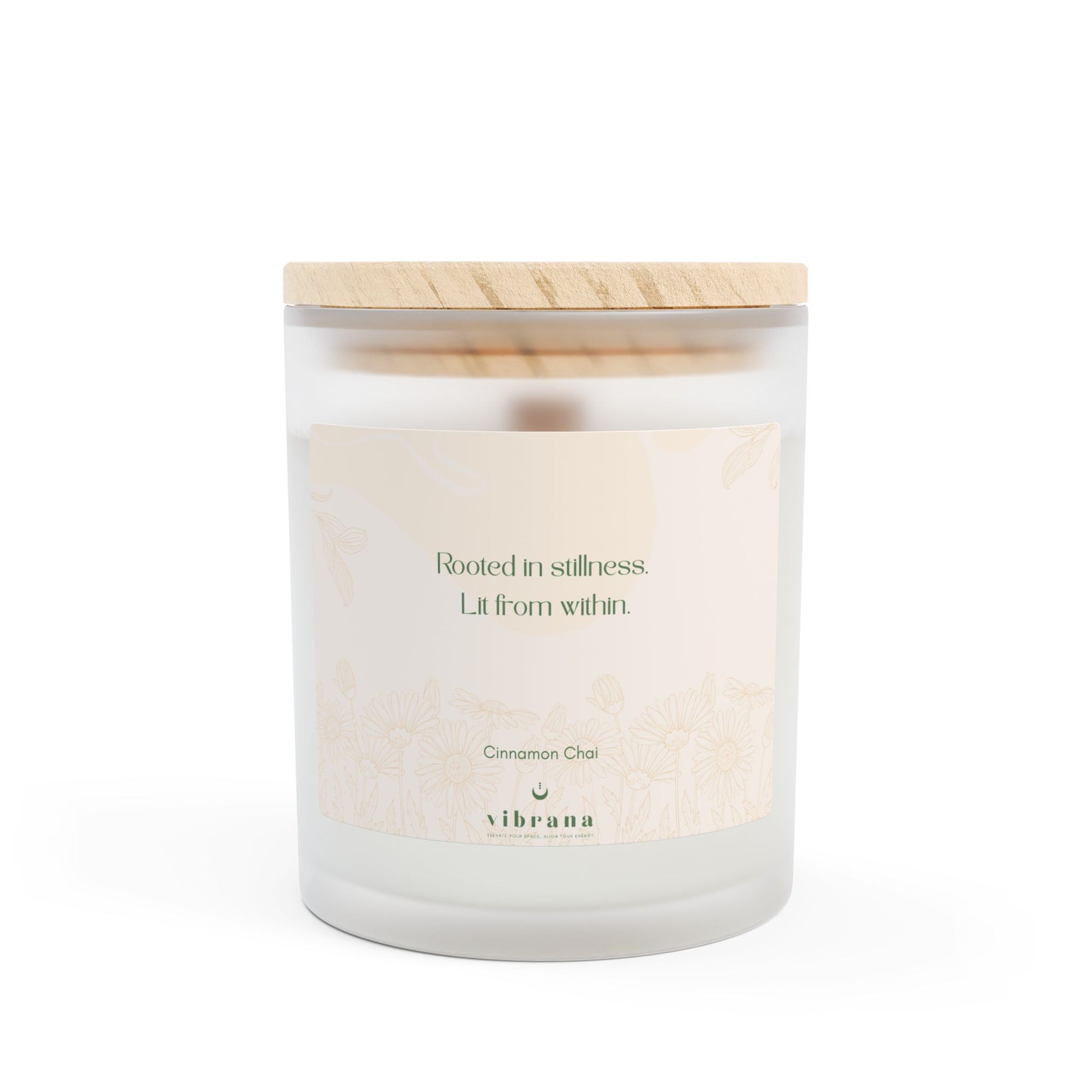 Lit From Within Frosted Glass Candle