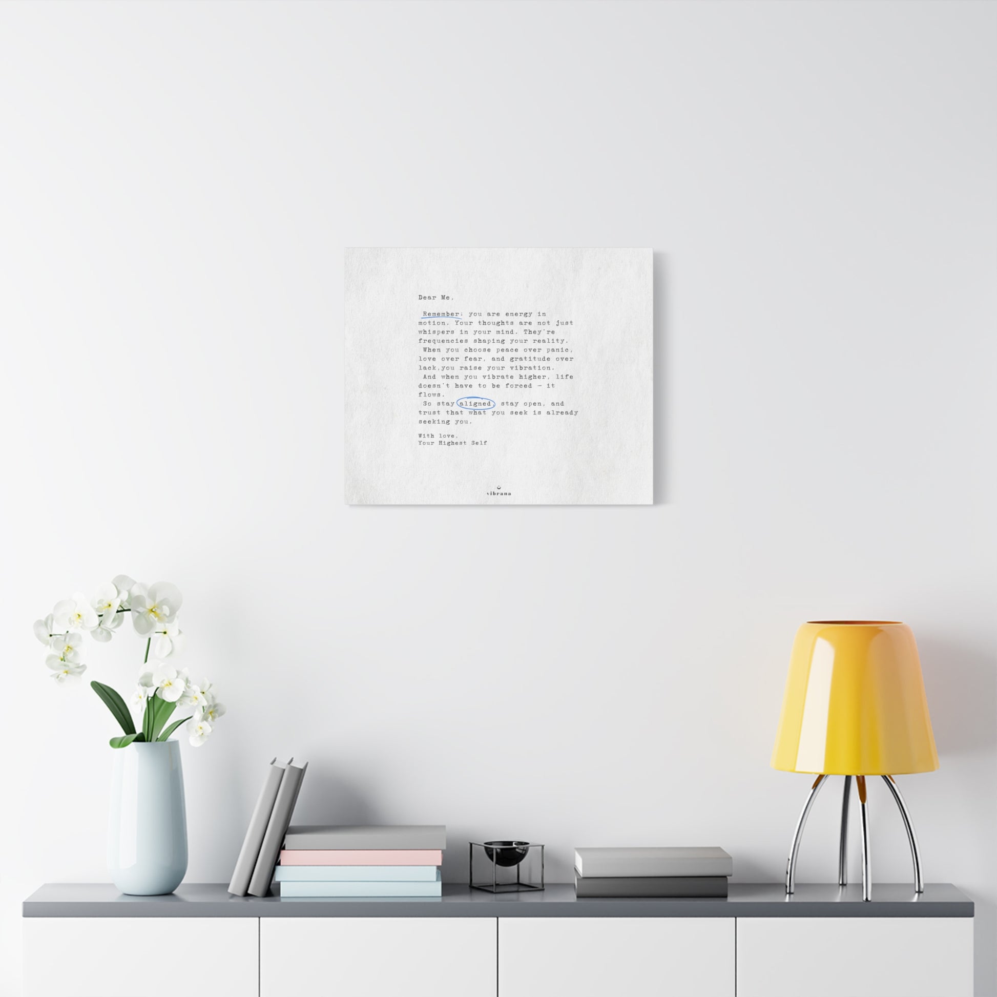 Note to Self Wall Art Canvas
