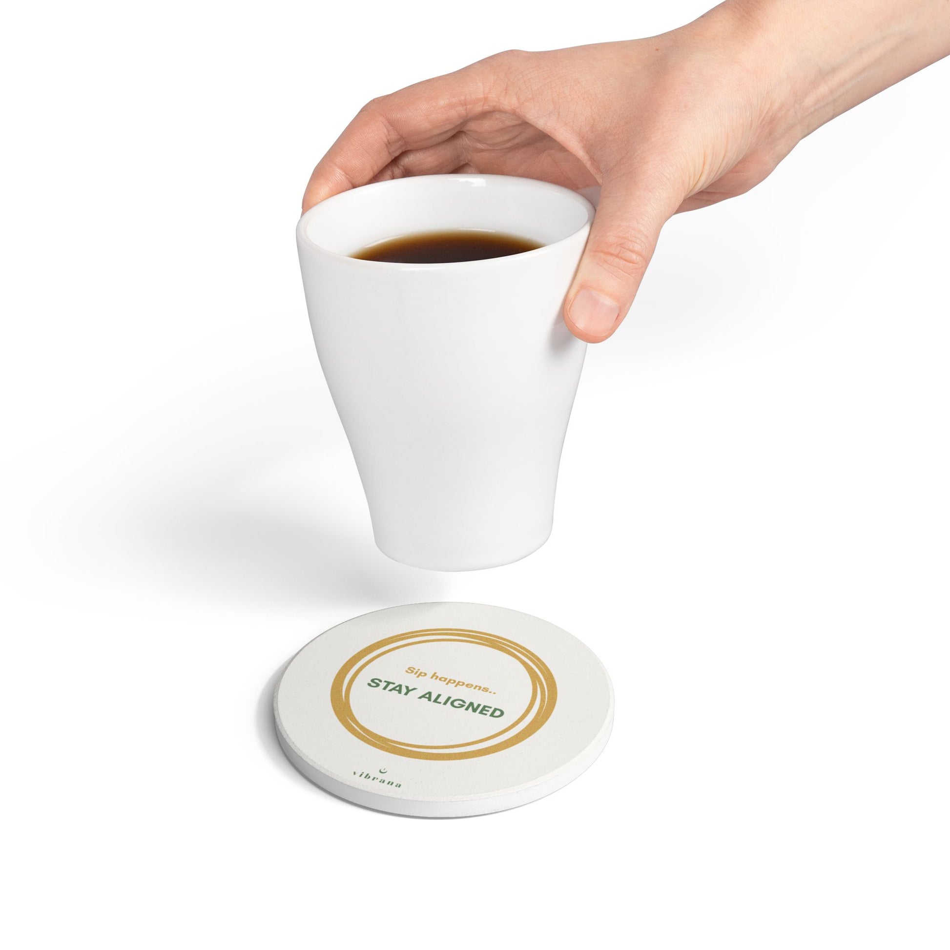 Stay Aligned Ceramic Coaster